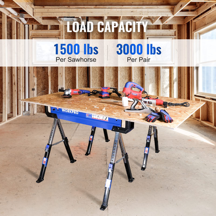 WORKPRO Multipurpose Metal Sawhorse (WP289019)