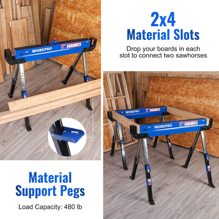 WORKPRO Multipurpose Metal Sawhorse (WP289019)