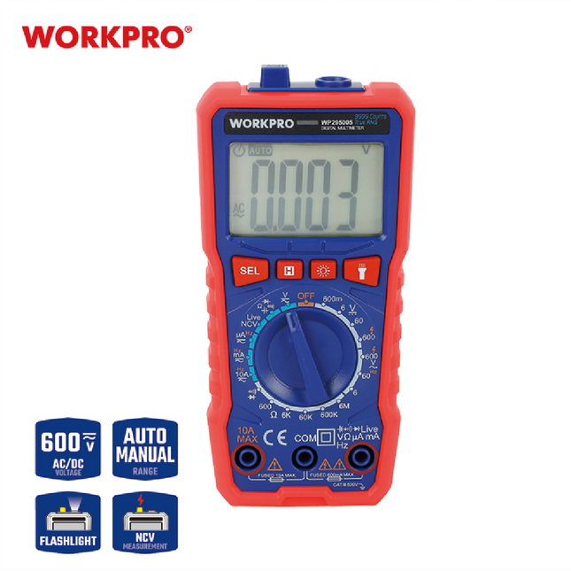 Workpro Digital Multimeter 600A (WP295005)