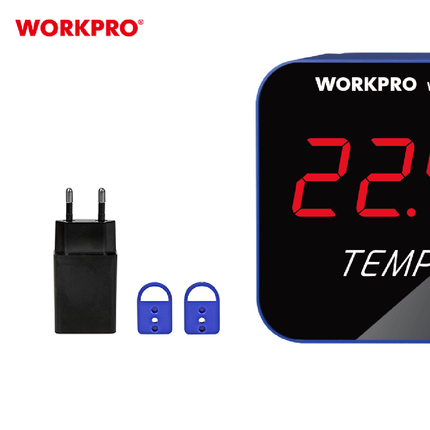 Large Temperature and Humidity Meter with Hanging Feature by WorkPro (WP295010)