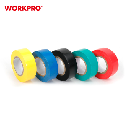 Workpro Electrical Tape (WP296001) - Assorted Colors, 5 Rolls, 9 Meters Each