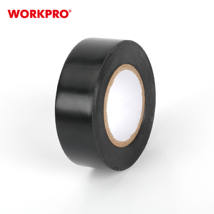 Dozen of black electrical tape, 10 rolls, 9 meters from Workpro (WP296002)