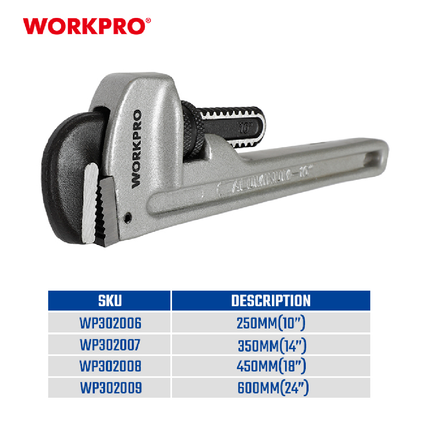 WORKPRO 18-inch Aluminum Pipe Wrench (WP302008)