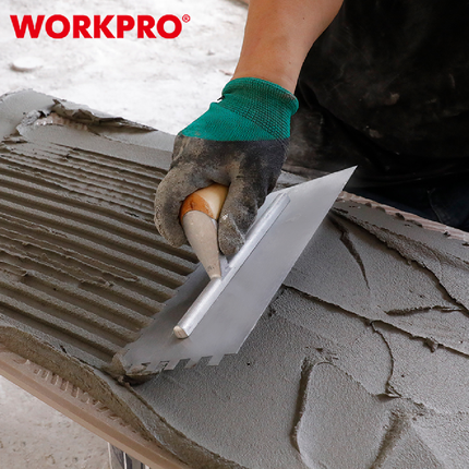 WORKPRO Plastering Trowel with Wooden Handle, 28x13 cm (WP323008)