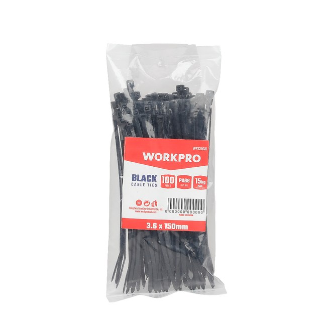 Cable tie 150*3.6mm, 100 pcs, from WORKPRO (WP329031)