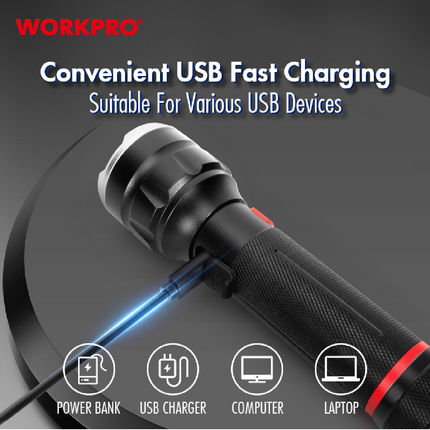 WorkPro 750 Lumens Rechargeable LED Work Light (WP351010WE)