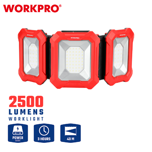 WorkPro 3-Piece Rechargeable Spotlight (WP352005WE)