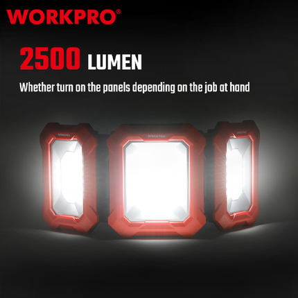 WorkPro 3-Piece Rechargeable Spotlight (WP352005WE)