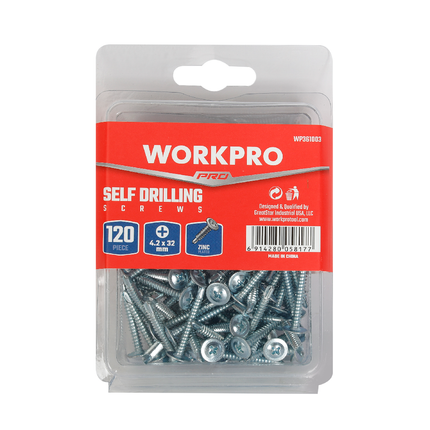 Self-drilling screws 4.2*32 mm, 120 pcs, from WORKPRO (WP361003)