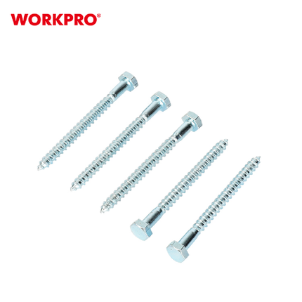 Workpro (WP361060) 6.5*65mm 5-Piece Hex Head Wood Screws with Washers