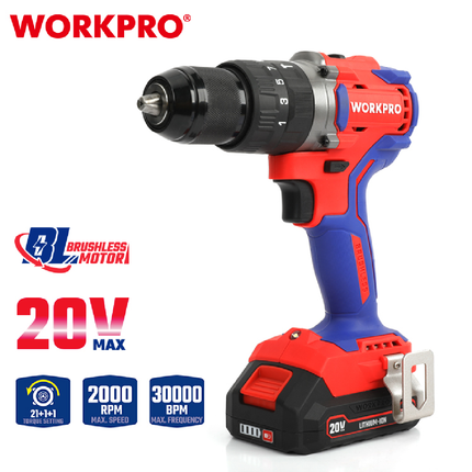 WorkPro 13mm Brushless Cordless Drill (WP390007)