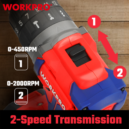 WorkPro 13mm Brushless Cordless Drill (WP390007)