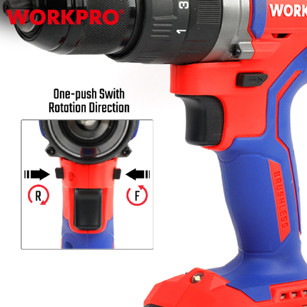 WorkPro 13mm Brushless Cordless Drill (WP390007)