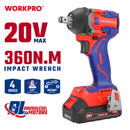 WORKPRO 360Nm Cordless Impact Wrench (WP390225) - Bare Tool