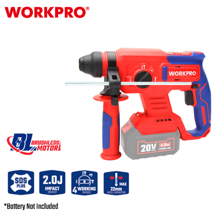 WorkPro (WP390300) Rotary Hammer Drill with Chisel Function