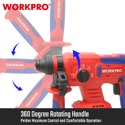 WorkPro (WP390300) Rotary Hammer Drill with Chisel Function