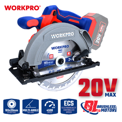 WORKPRO 20V 7-Inch Cordless Circular Saw (WP391200)