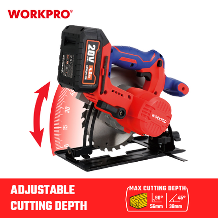 WORKPRO 20V 7-Inch Cordless Circular Saw (WP391200)