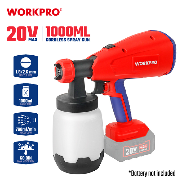 WORKPRO (WP397005) Cordless Spray Gun