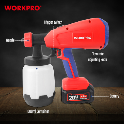WORKPRO (WP397005) Cordless Spray Gun