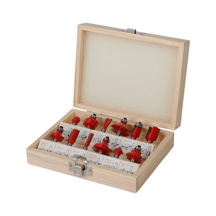 WORKPRO 12-Piece Router Bit Set 8mm (WP402301)