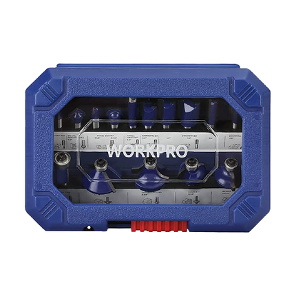 WORKPRO 15-Piece 6.35mm Router Bit Set (WP402303)