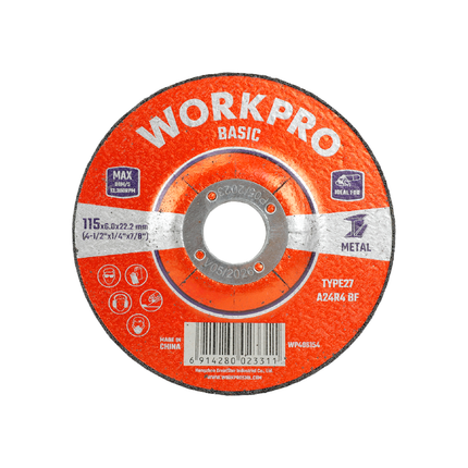 WorkPro 4.5 inch 6 mm Grinding Disc (WP406154)