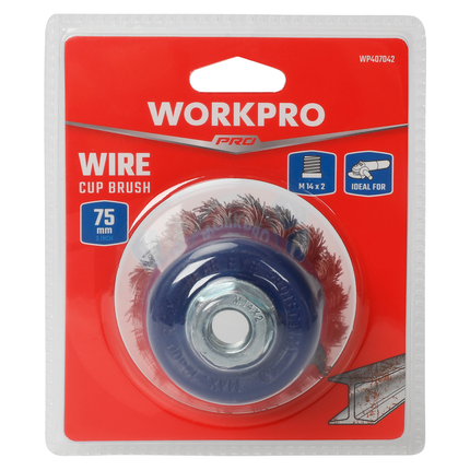 WORKPRO 4-inch Knotted Wire Cup Brush (WP407044)