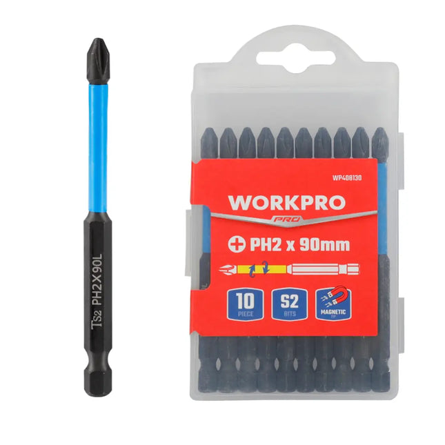 Cross head screwdriver 10 cm, 10 pcs, by WorkPro (WP408130)