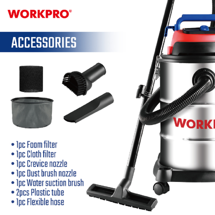 WorkPro 1200W Industrial Vacuum Cleaner (WP423016CE)