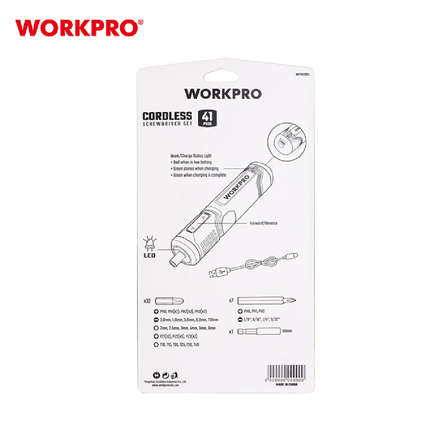 WORKPRO 3.6V Cordless Screwdriver Set (WP460005)