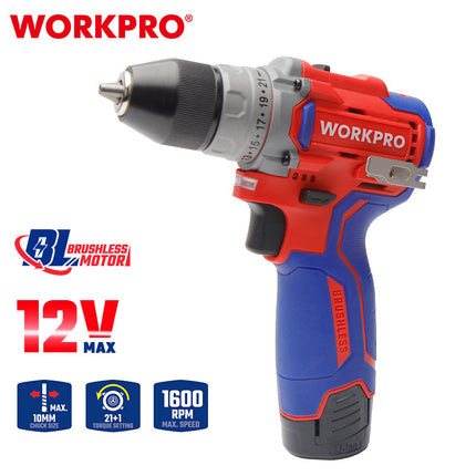 WORKPRO 12V Brushless Cordless Drill (WP460201)