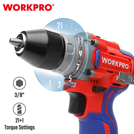 WORKPRO 12V Brushless Cordless Drill (WP460201)