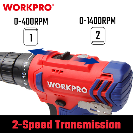 12V Cordless Drill Driver (Tool Only) by WorkPro (WP460202)