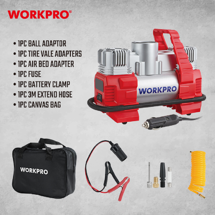 Workpro 12V Dual Piston Car Inflator (WP460801)
