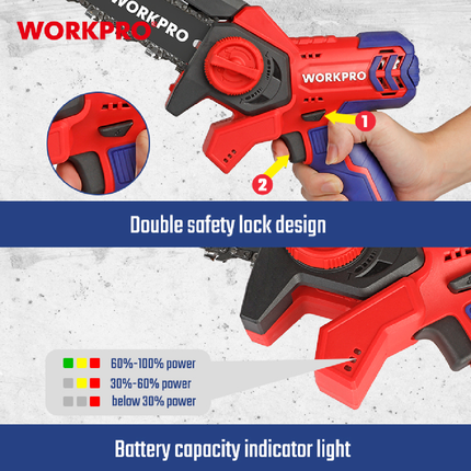 WORKPRO 12V Cordless Tree Saw without Battery and Charger (WP461604)