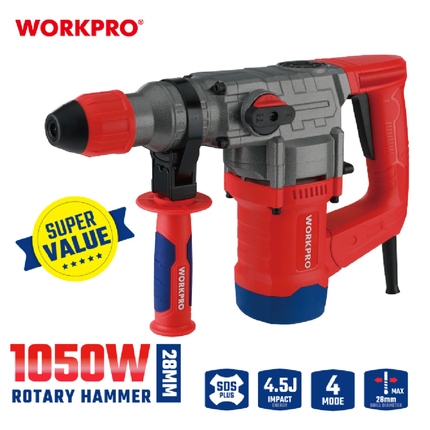 Workpro 1050W Rotary Hammer with Chipping (WP470407CE)