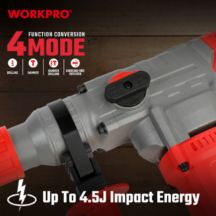 Workpro 1050W Rotary Hammer with Chipping (WP470407CE)