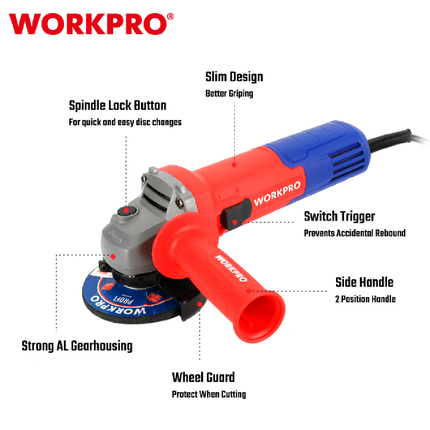 WORKPRO 900W 4.5 Inch Angle Grinder (WP472003)
