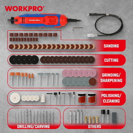 WORKPRO 130W Electric Rotary Tool (WP472411CE)