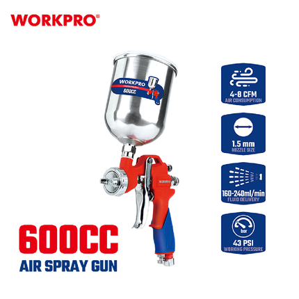 Workpro 600ml Top Pot Spray Gun (WP512001)