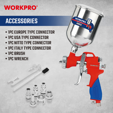 Workpro 600ml Top Pot Spray Gun (WP512001)