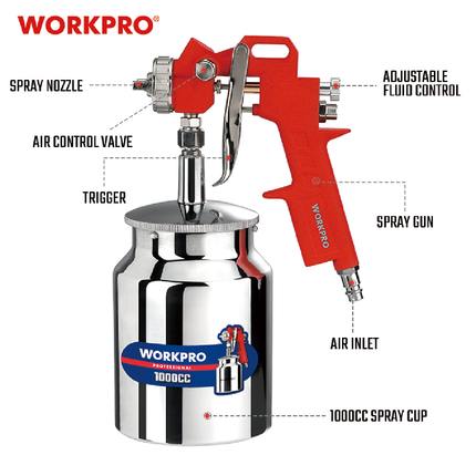 Workpro Paint Spray Gun 1000ml (WP512002)
