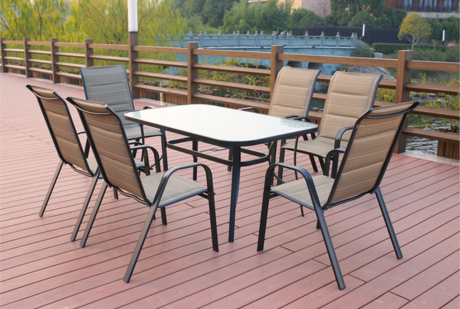 طقم سفرة فاخر للحديقة - 7 قطع