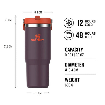 The IceFlow™ Flip Straw Tumbler 0.89L / 30oz - Plum