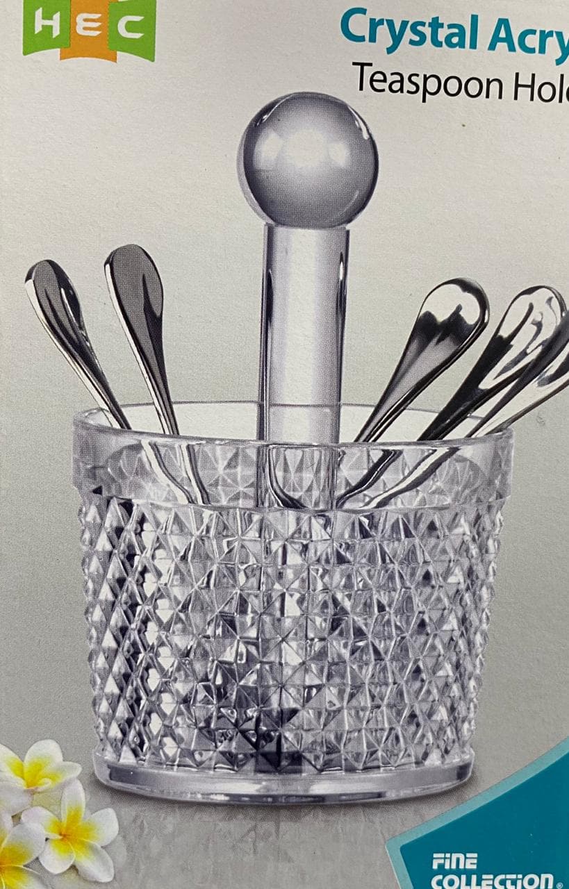 CRYSTAL ACRYLIC -TEASPOON HOLDER – Amman hardware Stores