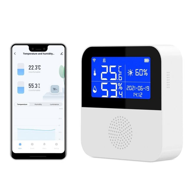 Tuya Smart Thermometer with 2.9-inch Display for Home Humidity Monitoring