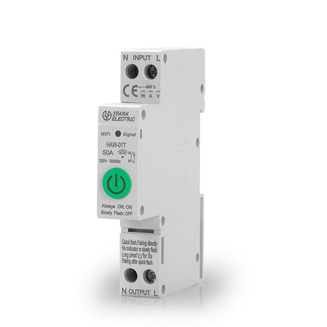 Single-pole Smart Breaker (Energy Consumption Monitoring) (19mm / 50A) | HAW-01T