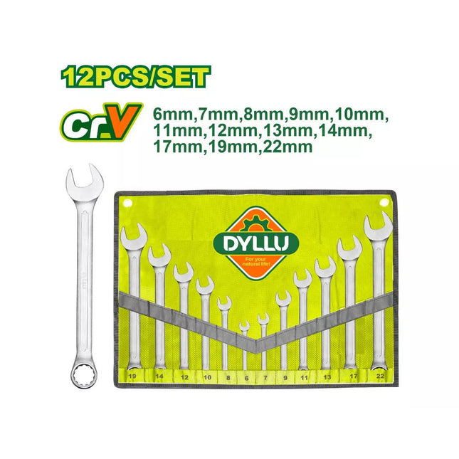طقم مفاتيح شق رينغ  12 قطعة ديلو