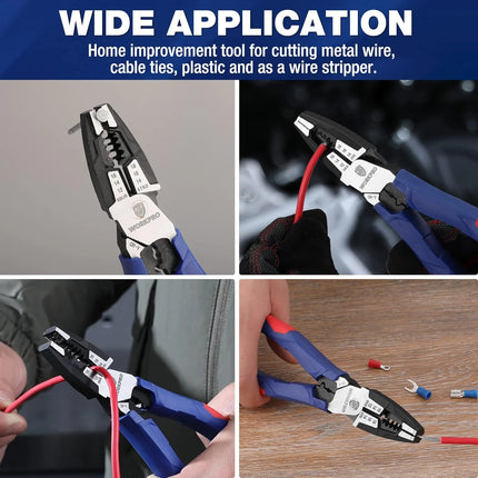 كماشة WorkPro CR-V Linesman مقاس 8 انش
